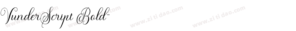 VunderScript Bold字体转换